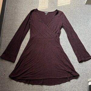 Elegant Burgundy Express Wrap Dress